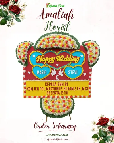 Karangan Papan Bunga Pernikahan di Mojoagung Jombang